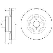DELPHI bg4755c -  Диск тормозной вентилируемый