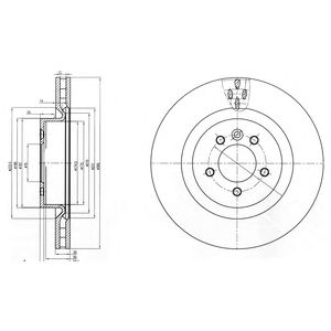 DELPHI bg9007 -  Тормозной диск