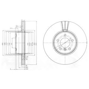 DELPHI bg9008 -  Тормозной диск