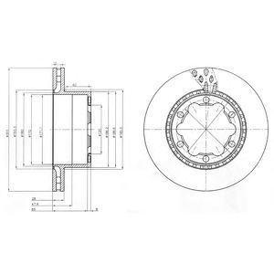 DELPHI bg9015 -  Тормозной диск