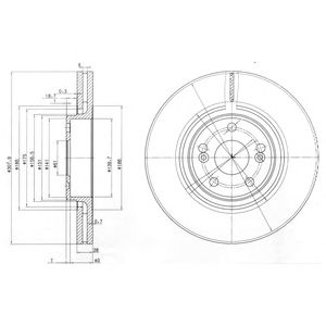 DELPHI bg9016 -  Тормозной диск