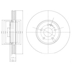 DELPHI bg9020 -  Тормозной диск