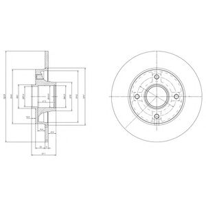 DELPHI bg9022rs -  Тормозной диск