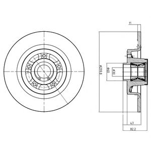 DELPHI bg9023rs -  Тормозной диск