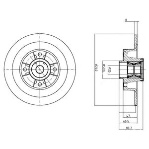 DELPHI bg9028rsc -  Тормозной диск