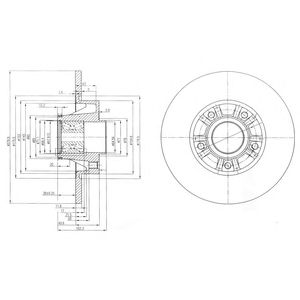 DELPHI bg9031rs -  Тормозной диск