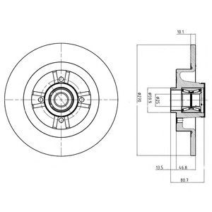 DELPHI bg9032rs -  Тормозной диск