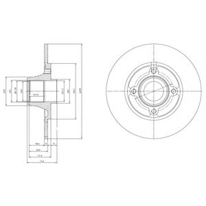 DELPHI bg9033rs -  Тормозной диск