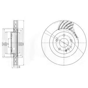 DELPHI bg9059 -  Тормозной диск