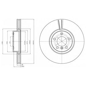 DELPHI bg9063 -  Тормозной диск