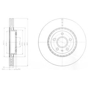 DELPHI bg9068 -  Тормозной диск