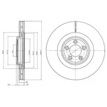 DELPHI bg9071c -  Диск тормозной вентилируемый