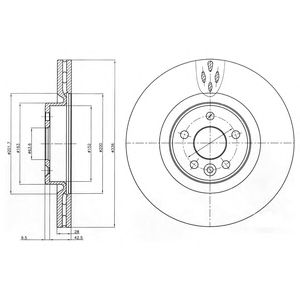 DELPHI bg9077 -  Тормозной диск