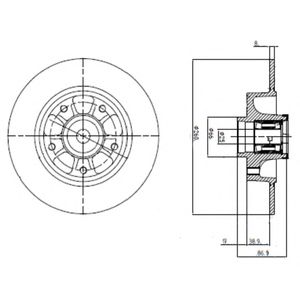 DELPHI bg9112rsc -  Тормозной диск
