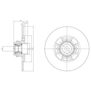DELPHI bg9114rs -  Тормозной диск