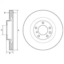 DELPHI bg9119c -  Диск тормозной вентилируемый