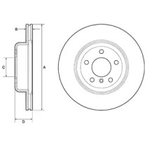 DELPHI bg9129c -  Диск тормозной вентилируемый