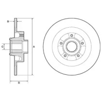 DELPHI bg9134rs -  Тормозной диск