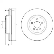 DELPHI bg9154c -  Диск тормозной вентилируемый