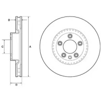 DELPHI bg9168c -  Диск тормозной вентилируемый