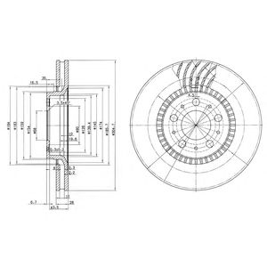 DELPHI bg9514c -  Диск тормозной вентилируемый