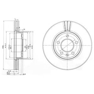 DELPHI bg9891 -  Тормозной диск