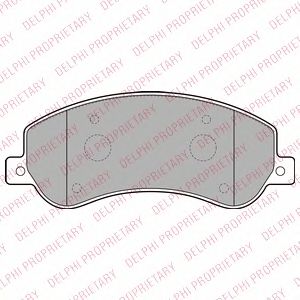 DELPHI lp2257 -  Комплект тормозных колодок, дисковый тормоз