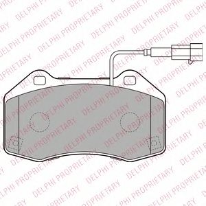 DELPHI lp2280 -  Комплект тормозных колодок, дисковый тормоз