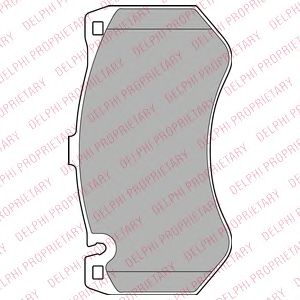 DELPHI lp2290 -  Комплект тормозных колодок, дисковый тормоз