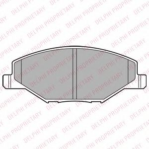DELPHI lp2444 -  Комплект тормозных колодок, дисковый тормоз