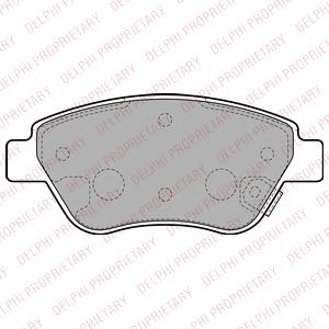 DELPHI lp2478 -  Комплект тормозных колодок, дисковый тормоз
