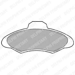 DELPHI lp673 -  Комплект тормозных колодок, дисковый тормоз