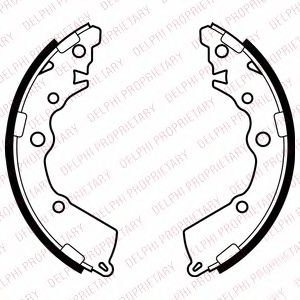 DELPHI ls2068 -  Комплект тормозных колодок