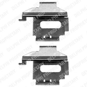 DELPHI lx0369 -  Комплектующие, колодки дискового тормоза