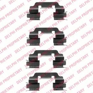 DELPHI lx0377 -  Комплектующие, колодки дискового тормоза