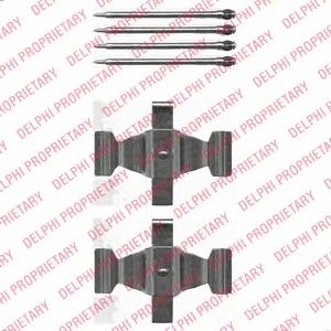 DELPHI lx0464 -  Комплектующие, колодки дискового тормоза
