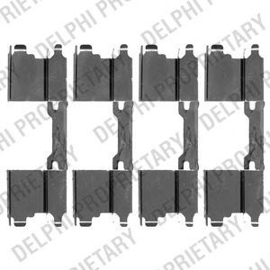 DELPHI lx0502 -  Комплектующие, колодки дискового тормоза