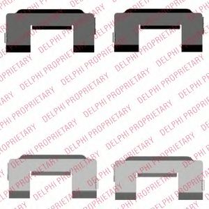 DELPHI lx0517 -  Комплектующие, колодки дискового тормоза