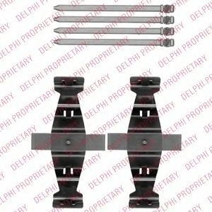 DELPHI lx0552 -  Комплектующие, колодки дискового тормоза