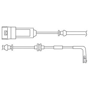 DELPHI lz0186 -  Контрольный контакт, контроль слоя тормозных колодок