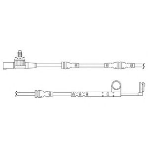 DELPHI lz0197 -  Контрольный контакт, контроль слоя тормозных колодок