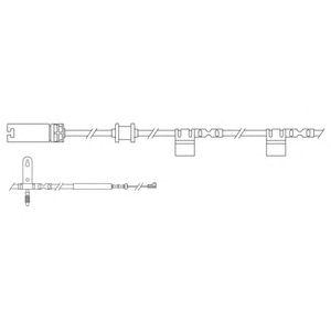 DELPHI lz0241 -  Контрольный контакт, контроль слоя тормозных колодок