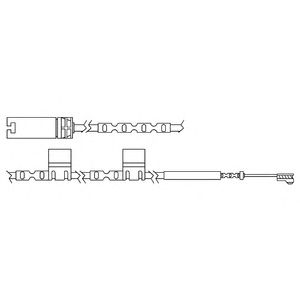 DELPHI lz0242 -  Контрольный контакт, контроль слоя тормозных колодок