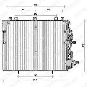 DELPHI tsp0225036 -  Конденсатор, кондиционер
