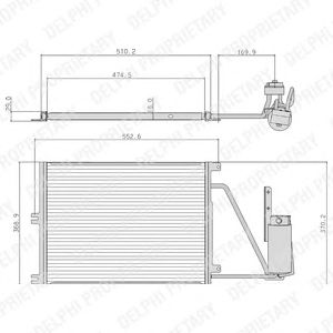 DELPHI tsp0225105 -  Конденсатор, кондиционер