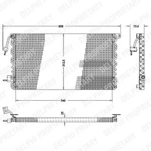 DELPHI tsp0225173 -  Конденсатор, кондиционер