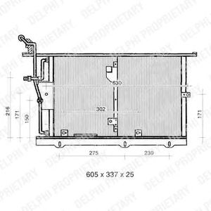 DELPHI tsp0225322 -  Конденсатор, кондиционер