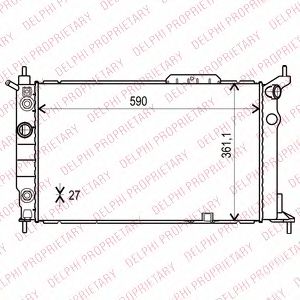 DELPHI tsp0524003 -  Радиатор, охлаждение двигателя