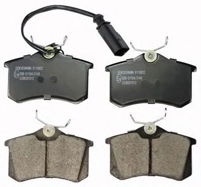 DENCKERMANN b110852 -  Комплект тормозных колодок, дисковый тормоз