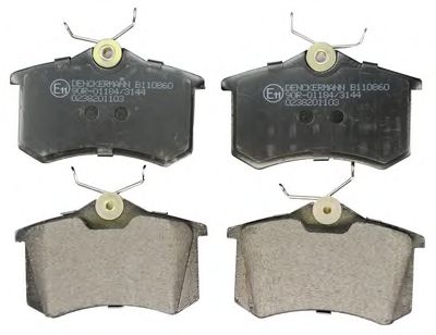 DENCKERMANN b110860 -  Комплект тормозных колодок, дисковый тормоз